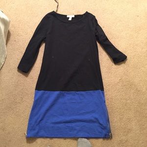Color blocked shift dress