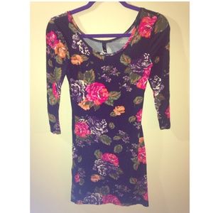 H&M Floral bodycon dress