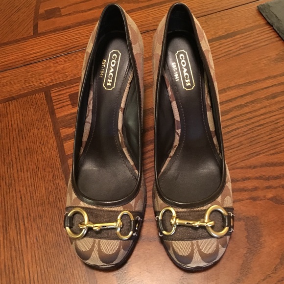 Authentic Coach wedges size 10M