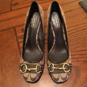 Authentic Coach wedges size 10M