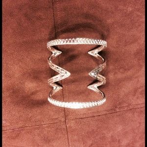 House of Harlow silver tribal cuff