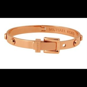 Michael Kors Astor Rose Gold Buckle Bracelet