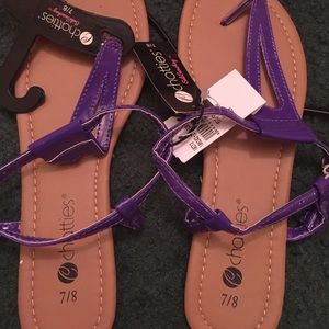Purple sandals