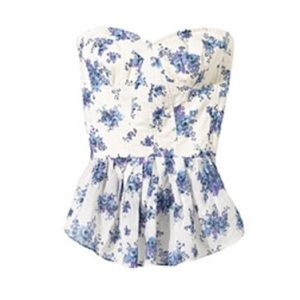 Rebecca Taylor floral bustier top