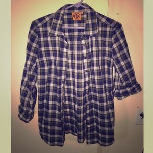 Tory Burch plaid button up
