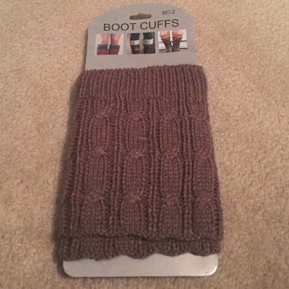 Brown boot cuffs