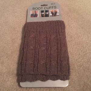 Brown boot cuffs
