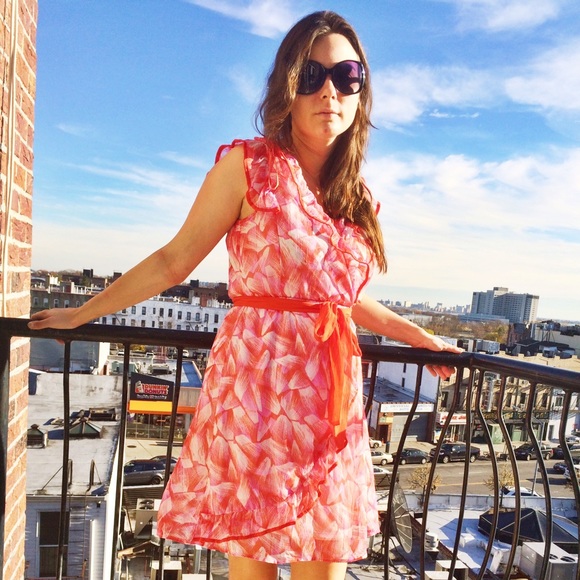 Pink/orange floral dress