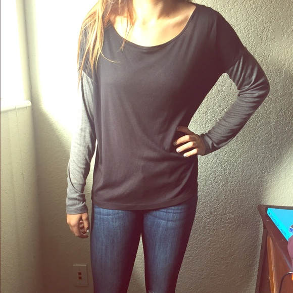 Forever 21 black & grey long sleeve shirt