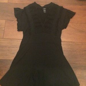Black ruffle baby doll top