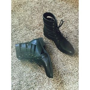 Cut Out Combat Boots