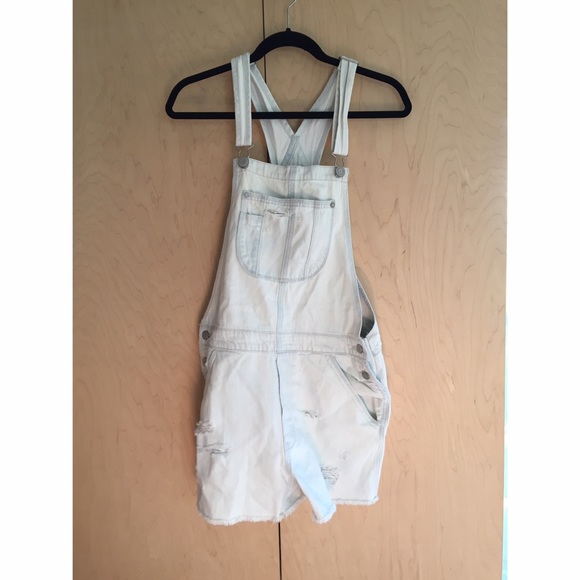NWT American Eagle Denim Light Stone Wash Overalls