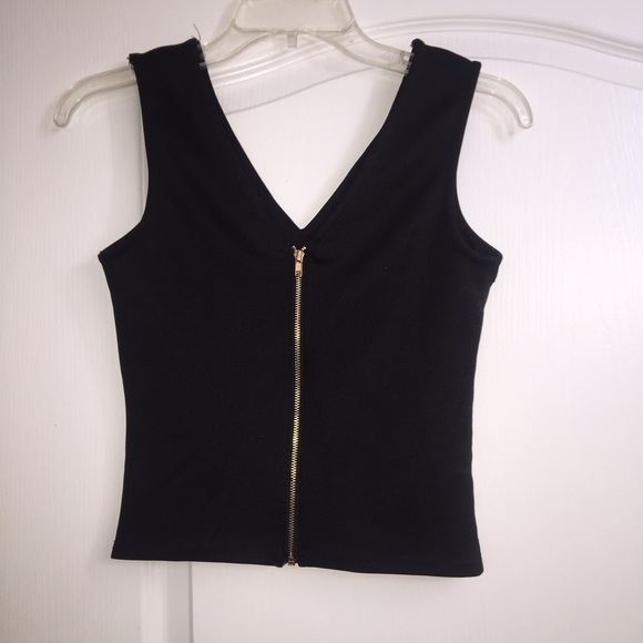 Black & Nude Mesh Crop Top - Picture 2 of 2