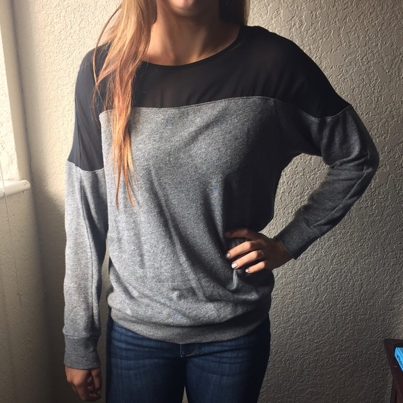 Black and grey baggy sweater