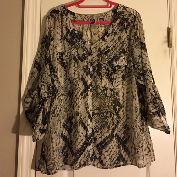 Snake print blouse