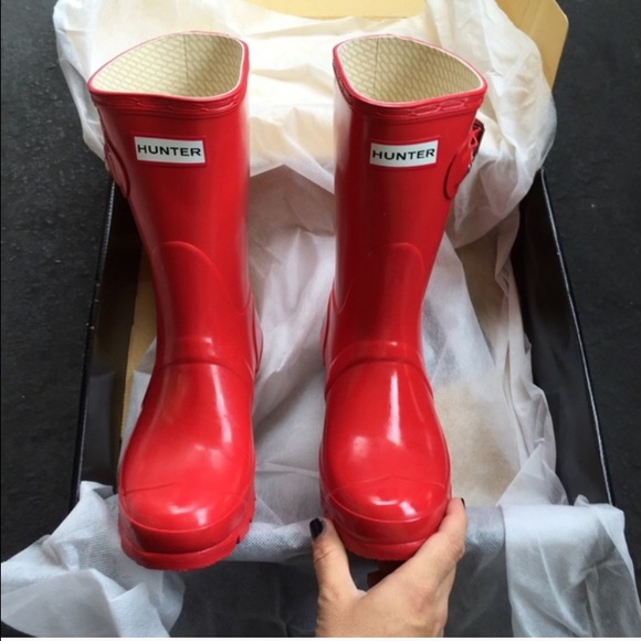 HUNTER original gloss short rain boots Sz 9 new - Picture 3 of 4