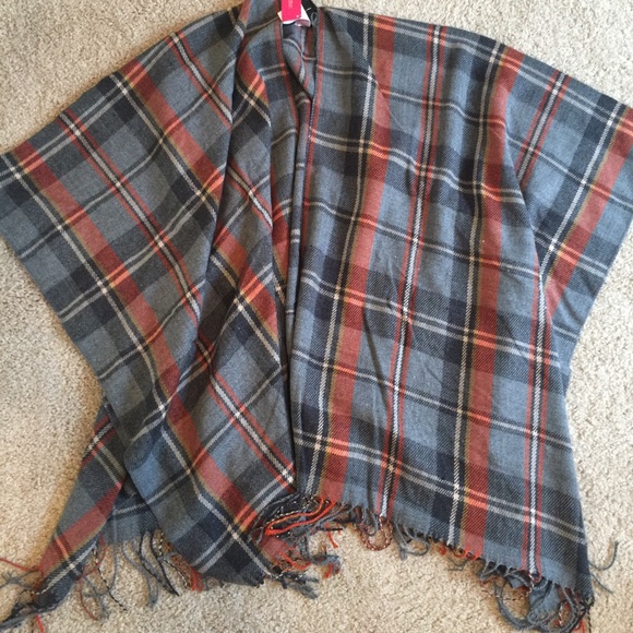 Plaid cape