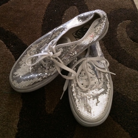 Silver Sequins Vans