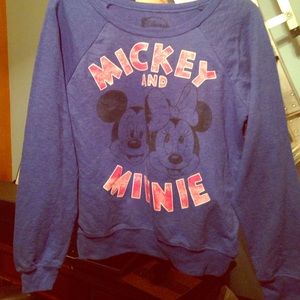 Mickey and Minnie Blue Sweatshirt