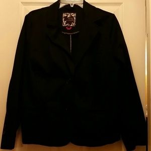 Old Navy Plus Size 1x Black Cotton Blazer