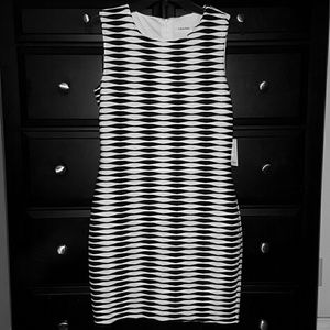 Calvin Klein geometrical textured dress