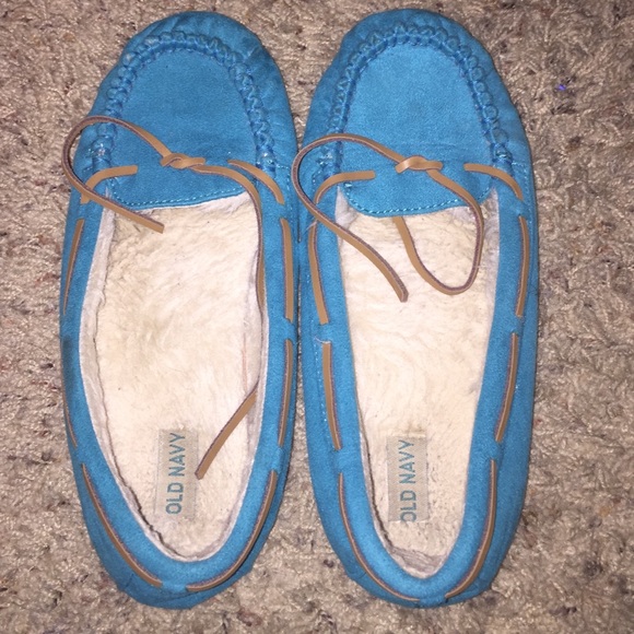 Blue moccasins