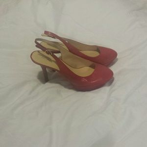 Red hot slingbacks. Worn once.
