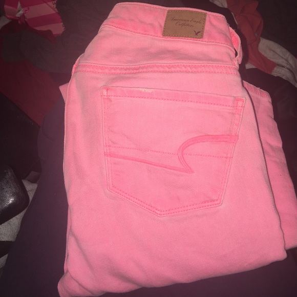 Hot pink American eagle skinny jeans - Picture 1 of 2