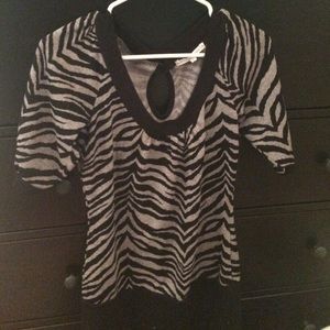 Zebra print top