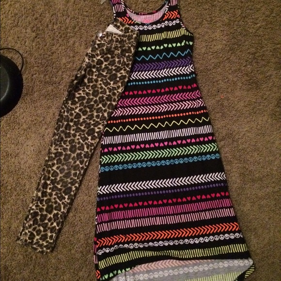 Leopard jeggins and hi-Lo maxi dress Kids Clothes