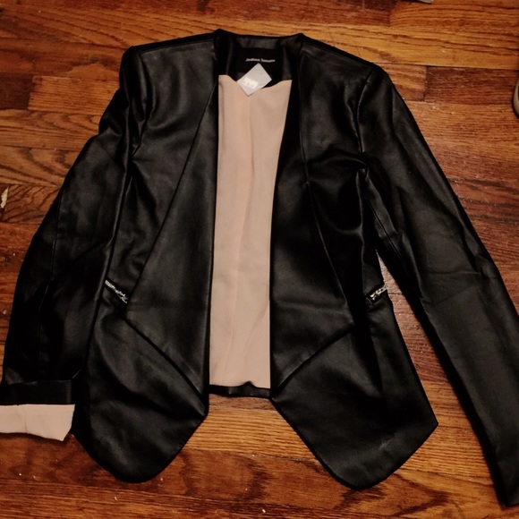 Jealous Tomato Faux Leather Blazer