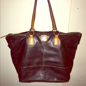 Dooney & Bourke sheep skin leather tote