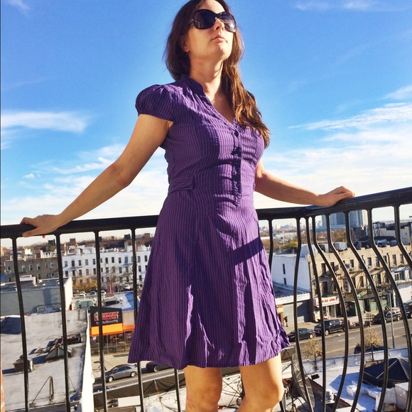 Purple striped dress