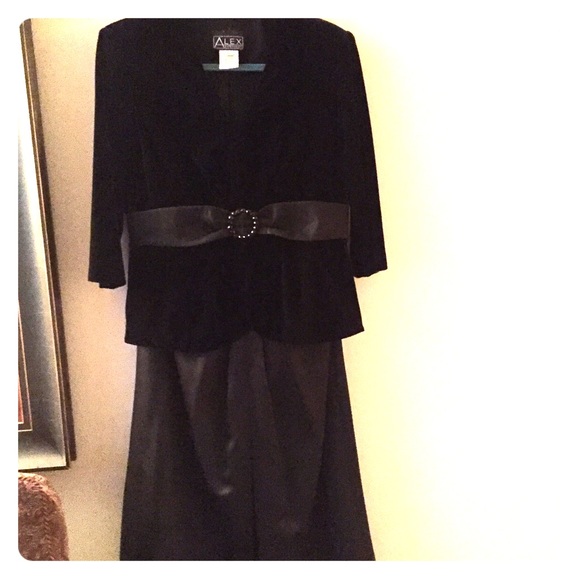 Two piece Satin Skirt and Velvet Top