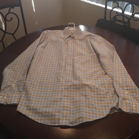 Brooks Brothers Men's Large Blue Plaid Dress Shirt