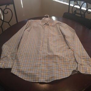 Brooks Brothers Men's Large Blue Plaid Dress Shirt