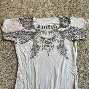 Sinful angelic wings t-shirt