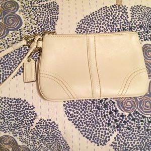 Coach leather wristlet 💋