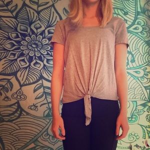 Banana Republic Front Knot Tee (Gray)
