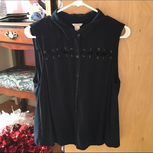 Black button up top