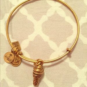Alex & Ani Gold Ice Cream Cone Bangle