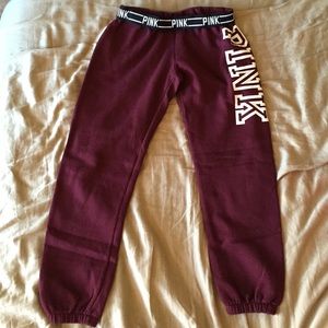 Pink by Victoria's Secret maroon sweatpants XS