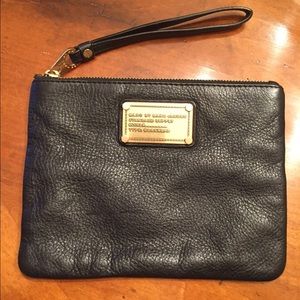 Marc by Marc Jacobs Black Leather Flat Wristlet