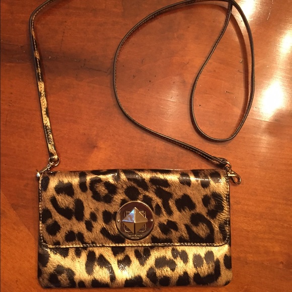 Kate Spade Patent Cheetah Crossbody Clutch - Picture 1 of 4