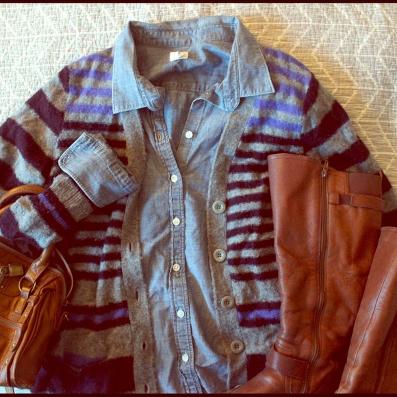 Striped Boyfriend Cardigan