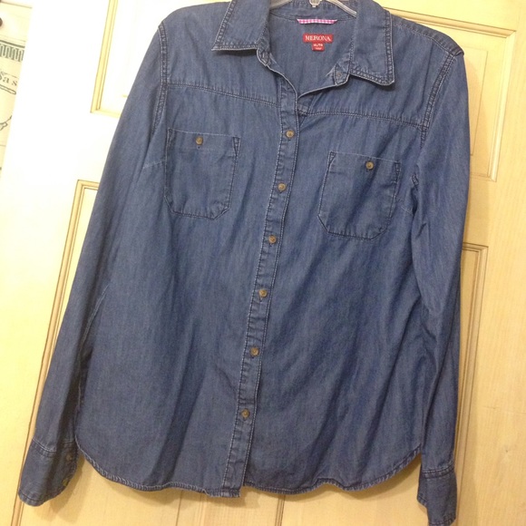 merona denim shirt
