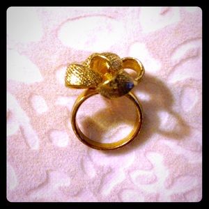The Limited gold bow ring
