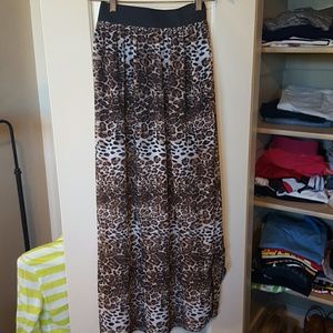 Cheetah Print Maxi Skirt