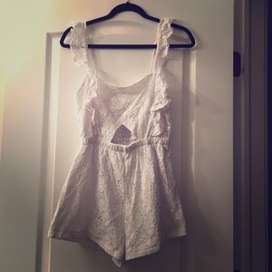 White Lace Romper