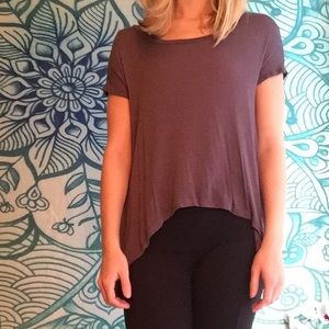 High-Low Sides Tee (Purple)